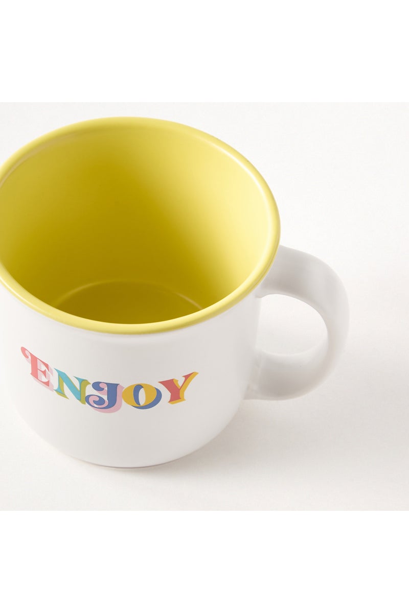 Boston Warehouse Typographic Print Ceramic Mug - 473 ml - Image 4